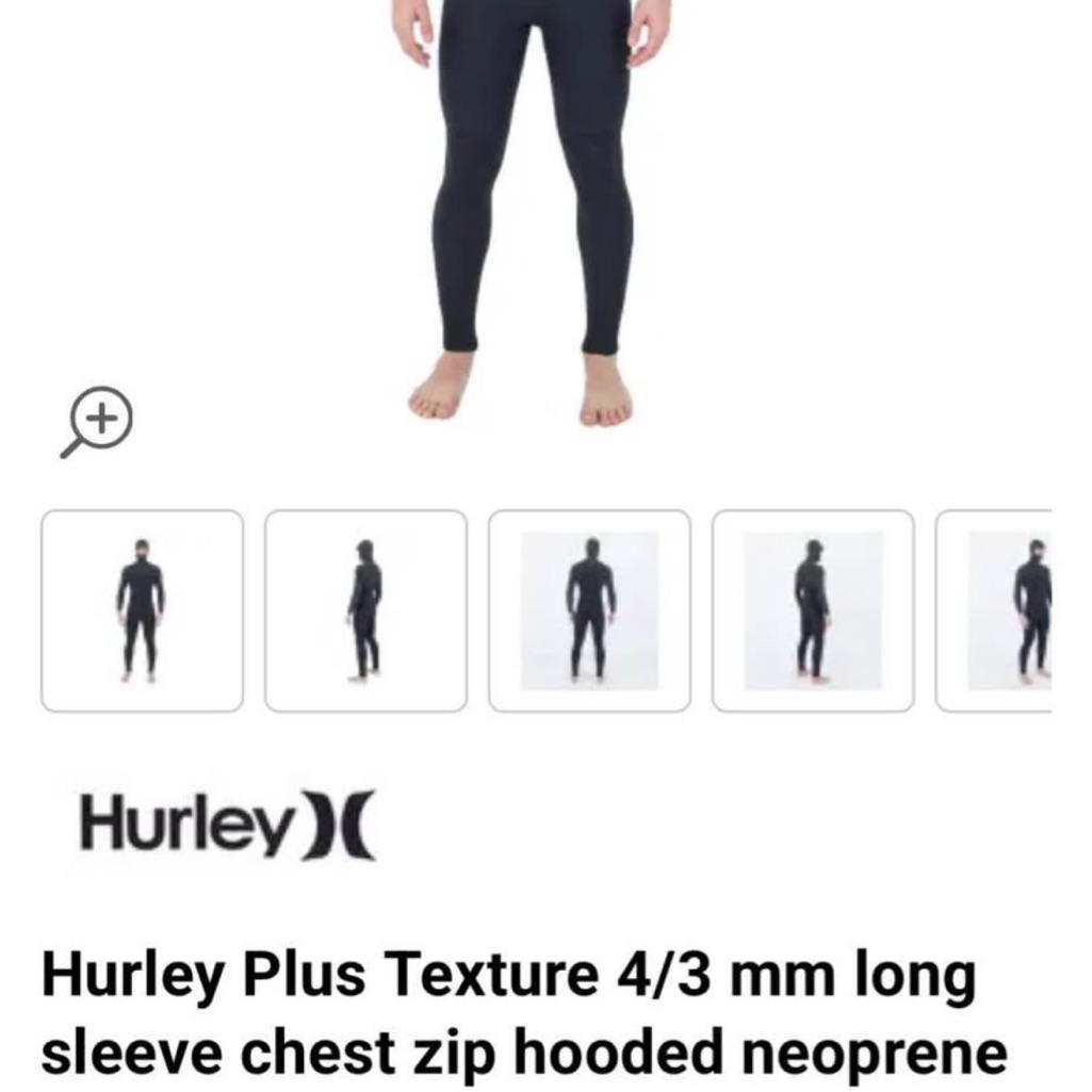 Hurley Black Plus Sleeve Texture Wetsuit Brand New